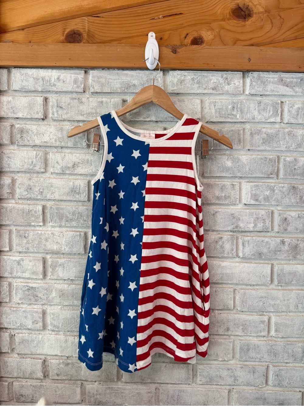 Hanna Andersson Red, White & Blue Star and Stripe Dress #4thofjuly